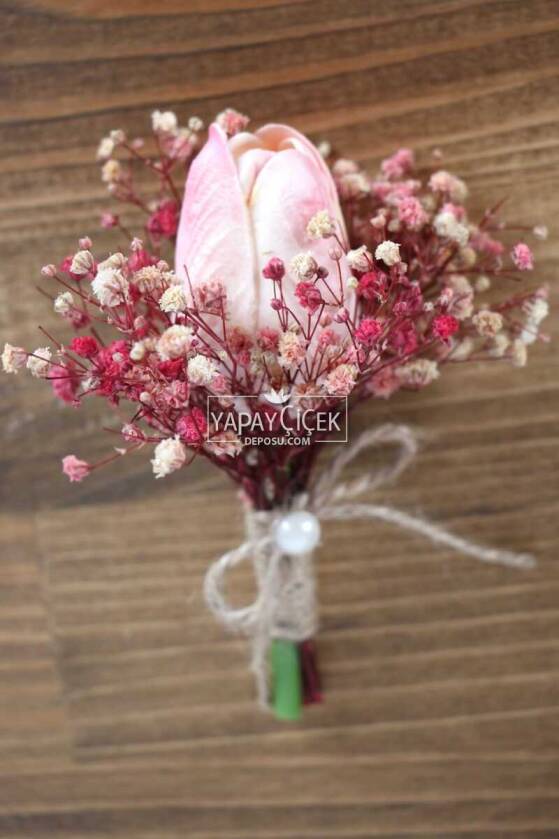 Maine Gelin Buketi Islak Lale Cipso 2li Set - 4