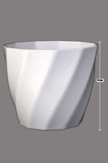 Melamin Saksı 14cm Model 2 Beyaz - Yapay Çiçek Sitesi