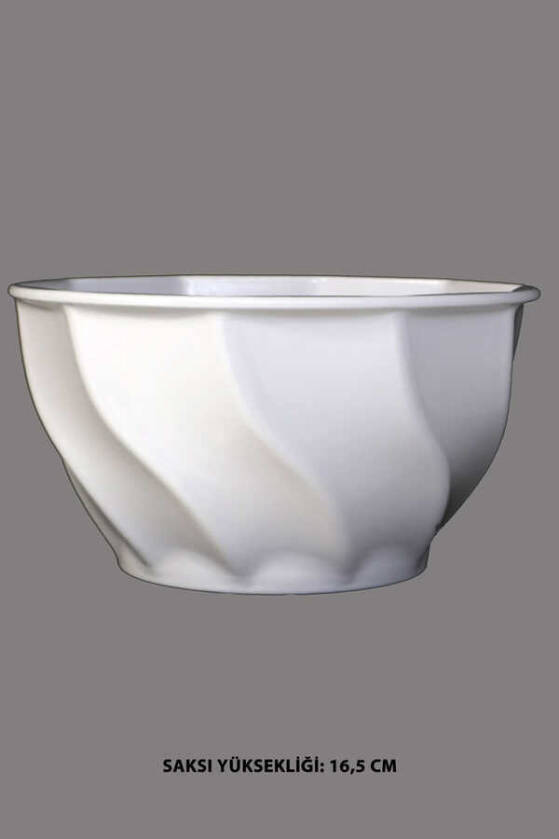 Melamin Saksı Model 5 Beyaz - 1