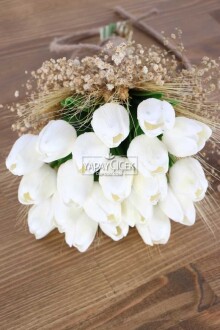 Melia Gelin Buketi Islak Lale Cipso 2li Set - 5