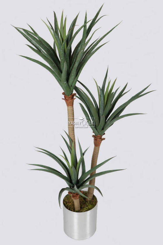 Metal Saksıda Yapay Yucca Ağacı Artificial Foilage 145 cm - 1