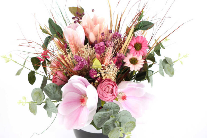 Metal Vazoda Lüx Yapay Çiçek Tanzimi Gölköy - 3