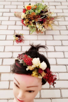 Pekin Büyük Kuru Çiçek Gelin Buketi 3lü Set - 4