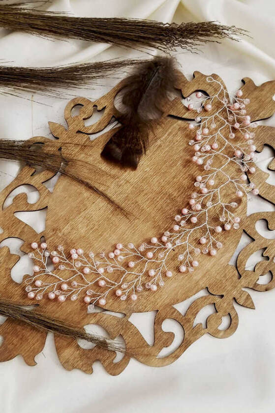 Pembe İncili Kristal Taç - 1