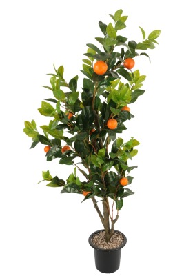 Siyah Plastik Saksıda Yapay Portakal Ağacı 190 cm - Yapay Çiçek Sitesi