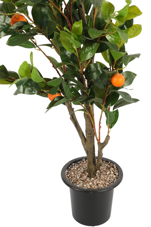 Siyah Plastik Saksıda Yapay Portakal Ağacı 190 cm - 2