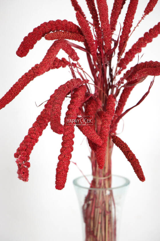 Şoklanmış Setteria Boncuk Demeti 100 gr Kırmızı - 2