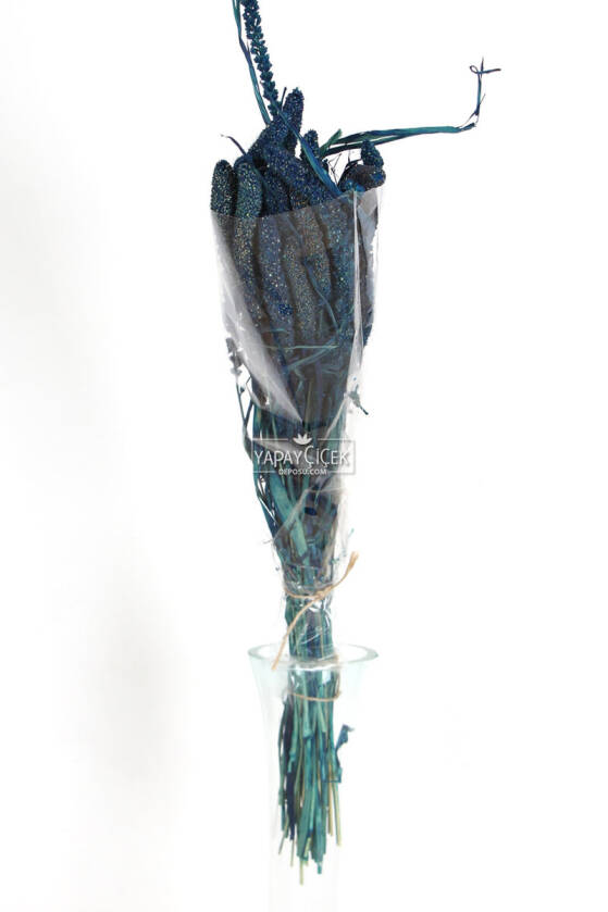 Şoklanmış Setteria Boncuk Demeti 100 gr Lacivert - 3