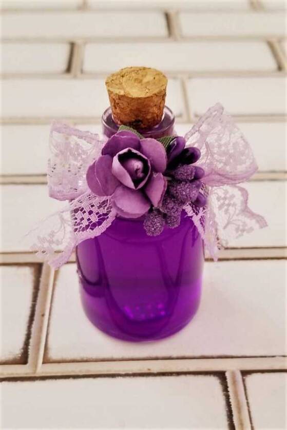 Söz Nişan Nikah Kına Mevlit Bebek Kolonya Şişesi Orta Boy Mor Tıpa Ağızlı - 1