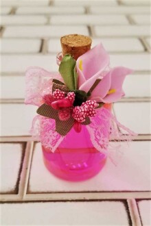 Söz Nişan Nikah Kına Mevlit Bebek Kolonya Şişesi Orta Boy Pembe Tıpa Ağızlı - Yapay Çiçek Sitesi