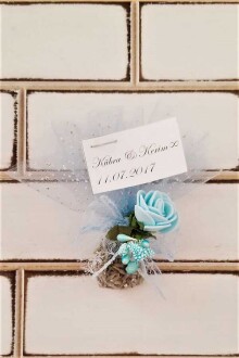 Söz Nişan Nikah Kına Mevlit Bebek Lavanta Kesesi Mavi - Yapay Çiçek Sitesi