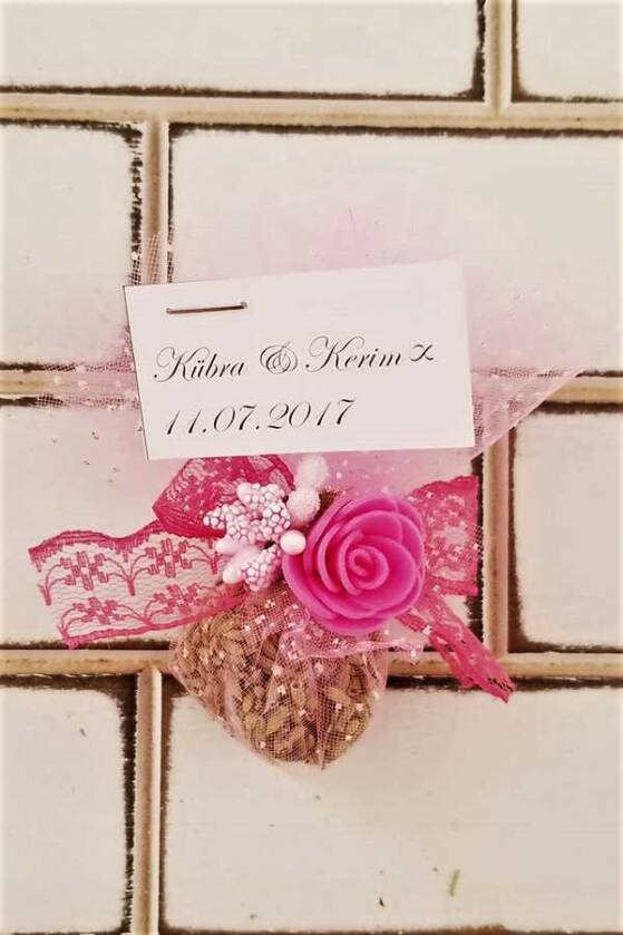 Söz Nişan Nikah Kına Mevlit Bebek Lavanta Kesesi Pembe - 1