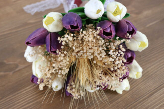 Viola Yapay Gelin Çiçeği 2li Set - 3