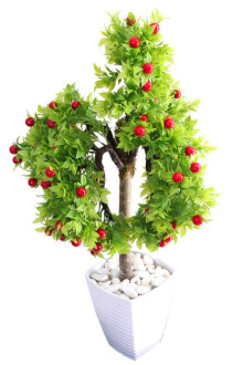 Yapay 5 Budaklı Kiraz Şöleni Ağacı Melamin Saksıda 80 cm - Yapay Çiçek Sitesi