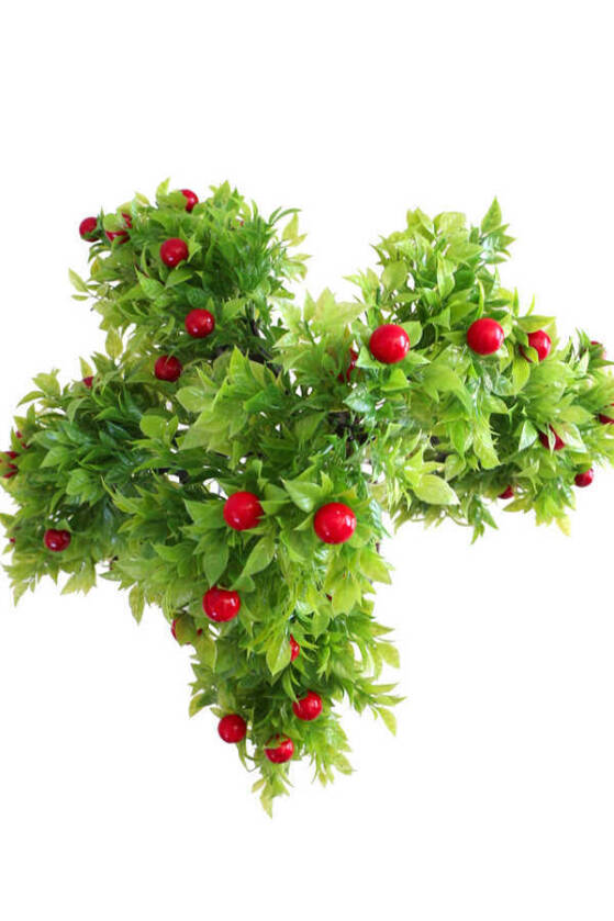 Yapay 5 Budaklı Kiraz Şöleni Ağacı Melamin Saksıda 80 cm - 3