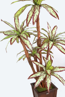 Yapay 5 Gövdeli Ağaç 180 cm Kiremit-Yeşil - 3