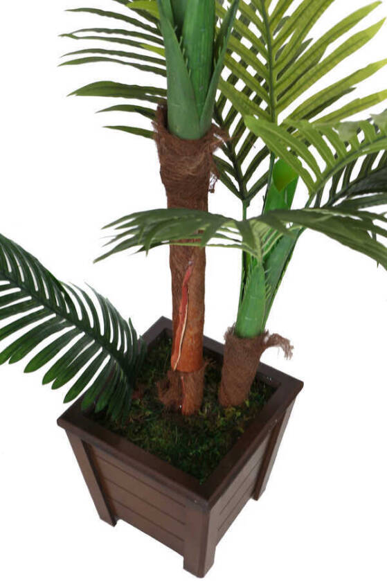 Yapay Ağaç Areka Palmiyesi Ahşap Saksıda 155cm - 4