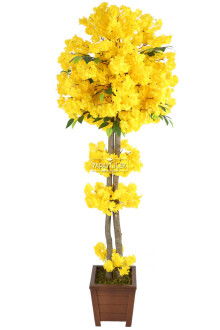 Yapay Bahar Dalı Ağacı 2 Gövdeli Sarı 180 cm - Yapay Çiçek Sitesi