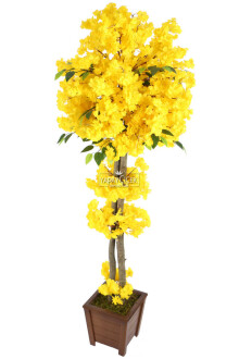 Yapay Bahar Dalı Ağacı 2 Gövdeli Sarı 180 cm - 2