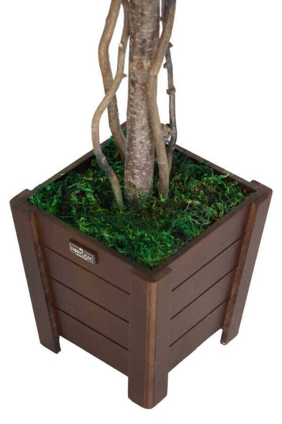 Yapay Bodur Çınar Ağacı 110 cm Kahve-Sarı - 4