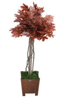 Yapay Bodur Çınar Ağacı 110 cm Kiremit - Yapay Çiçek Sitesi