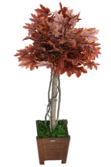 Yapay Bodur Çınar Ağacı 110 cm Kiremit - 2