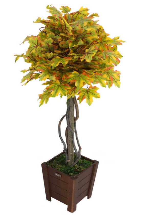 Yapay Bodur Çınar Ağacı 110 cm Sonbahar - 1