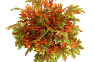 Yapay Bodur Çınar Ağacı 110 cm Yeşil-Kahve-Kızıl - 4