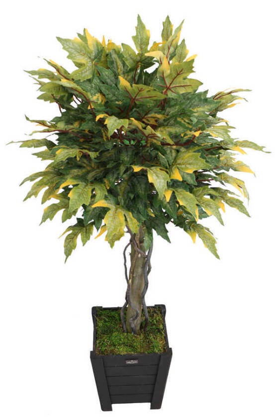 Yapay Bodur Çınar Ağacı 140 cm Yeşil-Sarı - 2