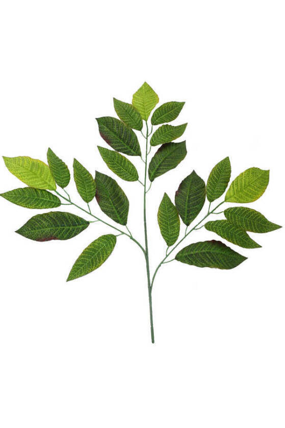 Yapay Ceviz Ağacı Dalı Parlak Dokulu 75 cm Yeşil - 3