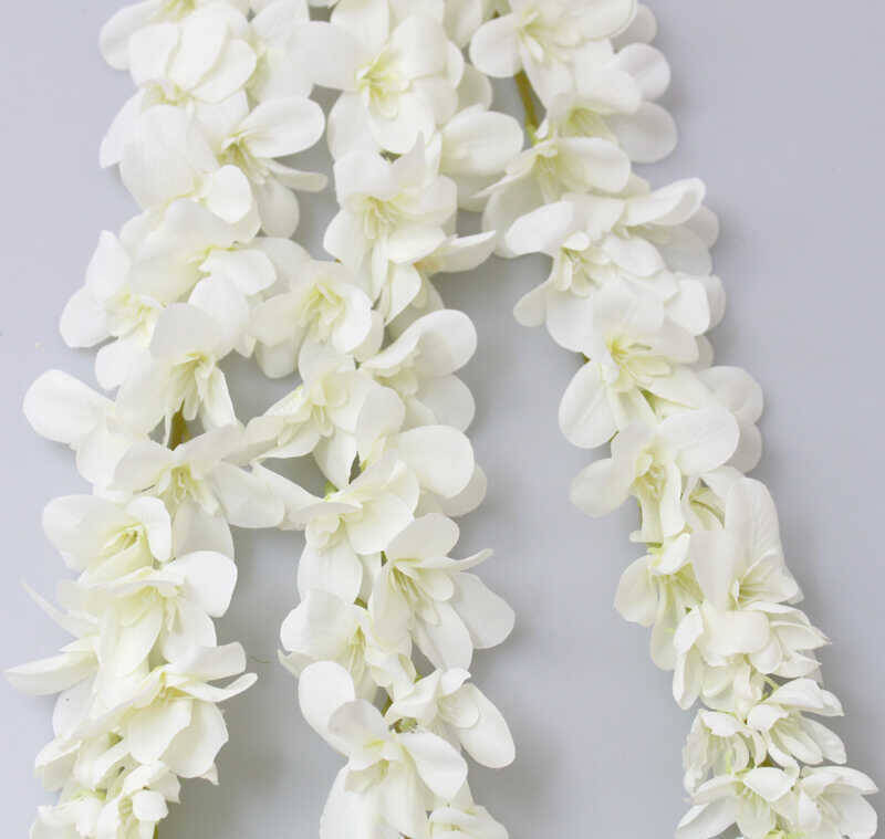 Yapay Çiçek 3lü Uzun Sarkan Sümbül 100 cm Beyaz - 3