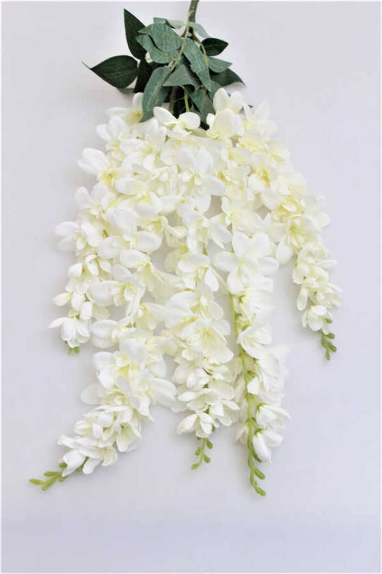 Yapay Çiçek 5li Sarkan Sümbül Beyaz - 1