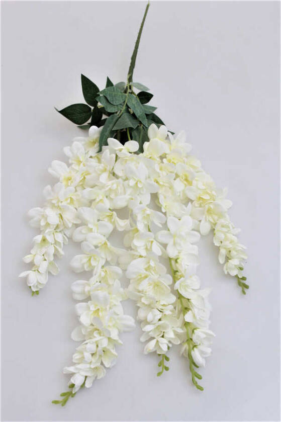 Yapay Çiçek 5li Sarkan Sümbül Beyaz - 3