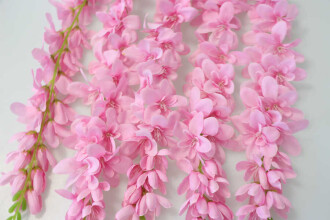 Yapay Çiçek 5li Uzun Sarkan Sümbül 85 cm Açık Pembe - 2