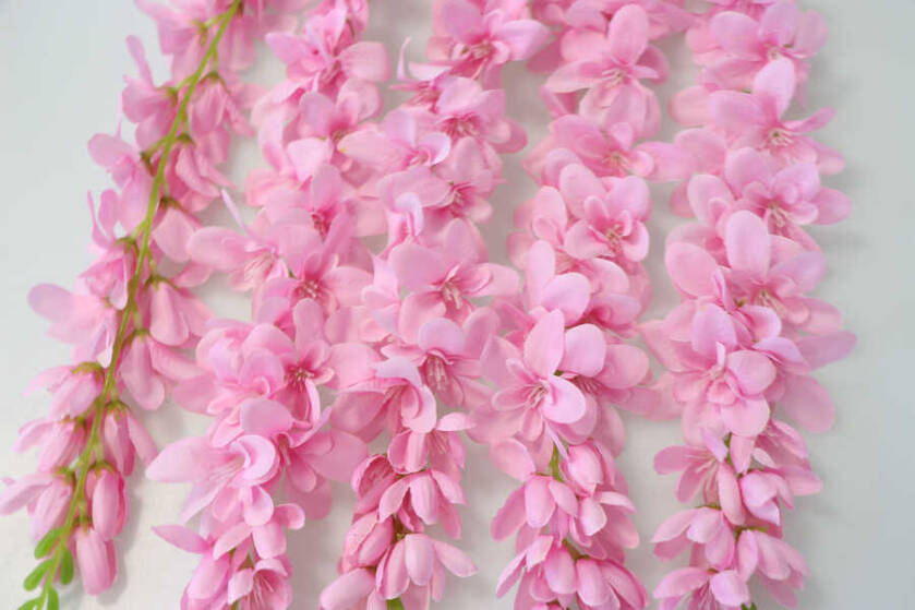 Yapay Çiçek 5li Uzun Sarkan Sümbül 85 cm Açık Pembe - 2