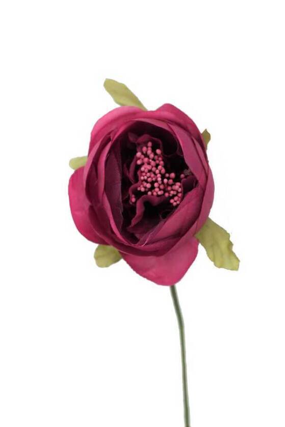 Yapay Çiçek İnce İpek Tek Dal Hazırlama Gülü Mor - 1