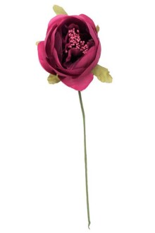 Yapay Çiçek İnce İpek Tek Dal Hazırlama Gülü Mor - 2