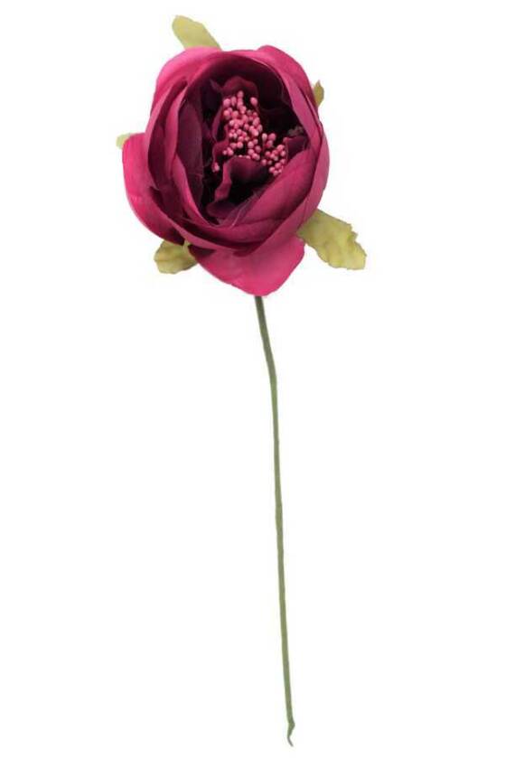 Yapay Çiçek İnce İpek Tek Dal Hazırlama Gülü Mor - 2