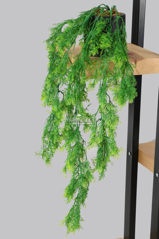Yapay Çiçek Saksıda Sarkan Sarmaşık 60 cm Yeşil - 1