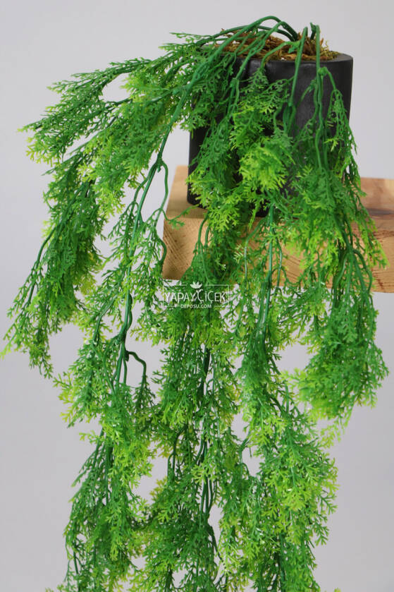 Yapay Çiçek Saksıda Sarkan Sarmaşık 60 cm Yeşil - 2