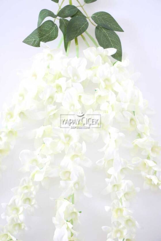 Yapay Çiçek Sarkan Begonvil Çiçeği 60 cm Kırık Beyaz - 2