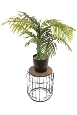 Yapay Çiçek Sitesi Siyah Plastik Saksıda Yapay Areka Ağacı 100 cm - 2