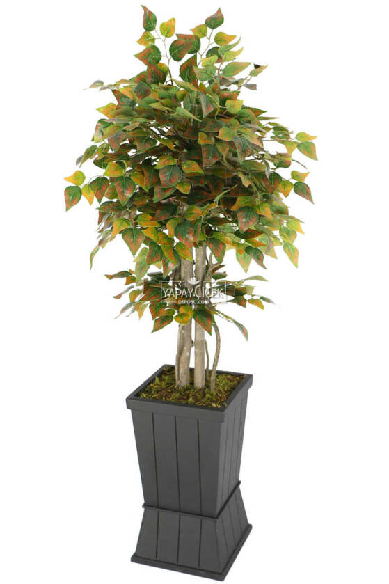 Yapay Çınar Ağacı 150 cm Yeşil-Kızıl - 1