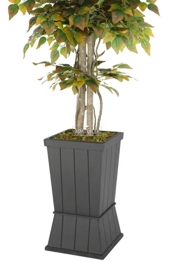 Yapay Çınar Ağacı 150 cm Yeşil-Kızıl - 4