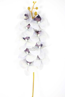 Yapay Dal Baskılı Orkide Çiçeği 88 cm Gri Mor - 2