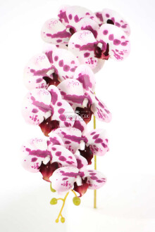 Yapay Dal Baskılı Orkide Çiçeği 88 cm Mor Benekli - 2