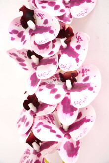 Yapay Dal Baskılı Orkide Çiçeği 88 cm Mor Benekli - 3