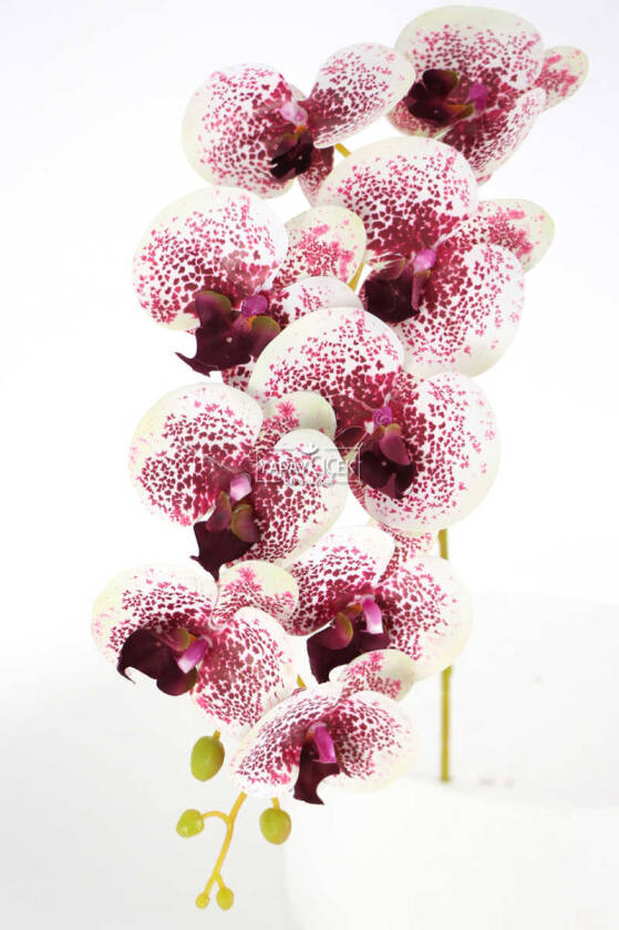 Yapay Dal Baskılı Orkide Çiçeği 88 cm Mürdüm Benekli - 1