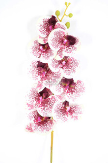 Yapay Dal Baskılı Orkide Çiçeği 88 cm Mürdüm Benekli - 2