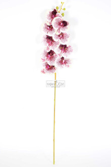 Yapay Dal Baskılı Orkide Çiçeği 88 cm Mürdüm Benekli - 3